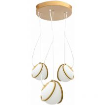 Lampada a sospensione APP1090-3 cp oro bianco 3-PUNTI luce E14 23X14X16CM