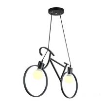 Lampada a sospensione APP216-2CP bicicletta nero 2-PUNTI luce E27 68X5X36CM regolabile