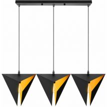 Lampada a sospensione APP254-3CP geometrico nero triplor triangoli 3-PUNTI luce E27 17,5X70X25CM regolabile