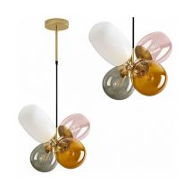 Lampada a sospensione APP436-4C vetro multicolore 4-PUNTI luce E14