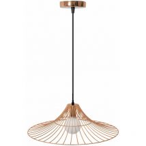Lampada a sospensione APP483-1CP flash loft rosa oro tondo 1-PUNTI luce E27 50X50X15-75CM regolabile