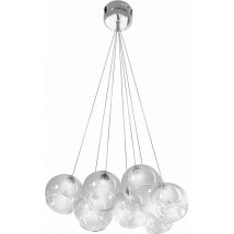 Lampada a sospensione APP560-7CP vetro sfera 7-PUNTI luce G4 36X32X10-100CM regolabile