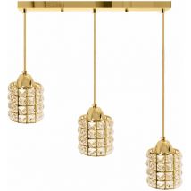 Lampada a sospensione APP725-3CP cristallo oro 3-PUNTI luce E27 9,5X50X90CM