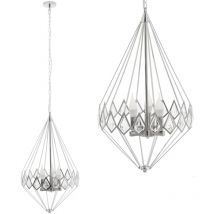 Lampada a sospensione APP767-3CP diamond cristallo 3-PUNTI luce E14 40,5X40,5X69-146CM regolabile