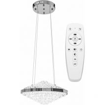 Lampada a sospensione APP774-1CP cristallo led + telecomando 1-PUNTI luce 38X38X19-90CM regolabile