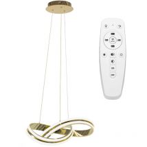 Lampada A Sospensione App818-Cp Moderno Oro Led + Telecomando 1-Punti Luce 100w 47x47x19cm Regolabile