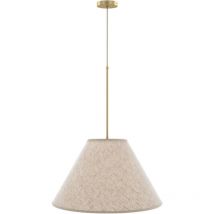 Lampada a Sospensione da Soffitto con Paralume in Tessuto Beige - Fula