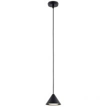 Lampada a Sospensione Elit, Acciaio verniciato a polvere, Nero, Oro, 12x100x12 cm