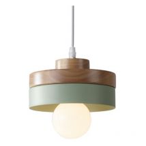 Lampada a Sospensione Industriale Vintage Lampadario da Soffitto Rotondo Plafoniera Illuminazione Art D'eco Verde