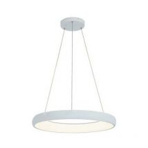 Lampada a sospensione Kantou 50W 3000K, alluminio bianco opaco