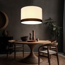 Lampada a sospensione lampada da soffitto in metallo bianco appeso soggiorno moderno lampada a sospensione tavolo da pranzo bianco, nero, 1x E27, DxH