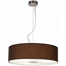 Lampada a sospensione lampada da tavolo da pranzo in tessuto lampada a sospensione lampada da soggiorno marrone, vetro acciaio, 3x E27, PxH 45x175 cm
