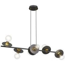 Lampada a Sospensione Token, Metallo, Plastica, Nero, 100x14x120 cm