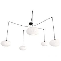 Lampada a Sospensione Origo, Metallo, Plastica, Nero, 200x200x200 cm