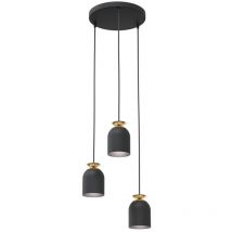 Lampada a Sospensione Target, Metallo, Plastica, Nero, 30x30x140 cm