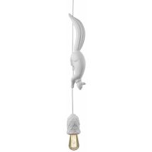Odipie - Lampada a sospensione moderna a led in resina scoiattolo nordico, lampada a sospensione per camera da letto, camera dei bambini, arredamento