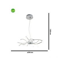 Lampada a sospensione Novecento roxie 48w bianco