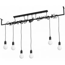 Etc-shop - Lampada a sospensione regolabile in altezza nera Lampada a sospensione a fascio di lampade lampada a sospensione per sala da pranzo nera,