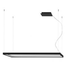 Greenice - Sollux Lighting Tuula Plafoniera a sospensione rettangolare a led integrata, nera, 4000K, 8096lm