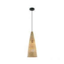 Lampada a sospensione Varosha in filo di bambù naturale