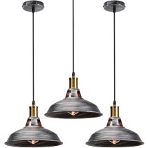 Lampada a Sospensione, Vintage Lampada da Soffitto con Paralume in Metallo, Industriale Stile Illuminazione Supporto Edison E27 per Corridoio Cucina