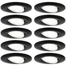 92462 Lampada led da incasso Kit da 10 led (monocolore) 60 w Nero (opaco) - Paulmann