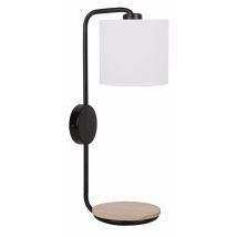 Applique Candellux Alpine Con Mensola E14 Nera Legno