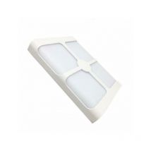 Lampada applique led 18w doppio a quadrotti colore bianco ip44