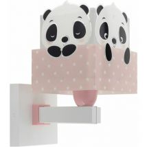 Lúzete - Lampada Applique Panda Rosa - Multicolor