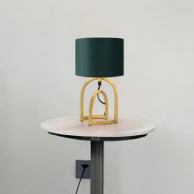 Lampada da Comodino Smethwick con Paralume Cilindrico Verde Scuro Lux.pro