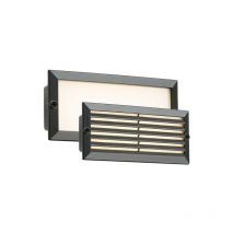 Lampada da incasso a led bianca Knightsbridge in mattoni - Fascia nera, 230V IP54 5W