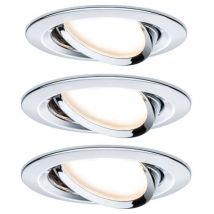 93452 Nova Lampada da incasso Kit da 3 led (monocolore) led 18 w Cromo (lucido) - Paulmann