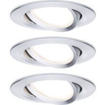 93451 Nova Lampada da incasso Kit da 3 led (monocolore) led 18 w Alluminio (tornito) - Paulmann