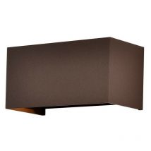 Inspired Mantra Fusion Davos Lampada da parete rettangolare Davos, 4 led da 6W, 3000K, 2200lm, IP54, marrone ruggine, 3 anni di garanzia