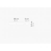 Zafferano - Applique led Stripe 28w 3444lm 89cm 3000K blanc