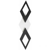 Wofi - Lampada da parete lampada da parete lampada da soggiorno lampada da ingresso metallo, multicolore, nero, 1x led 22,5 watt 2500 lumen bianco