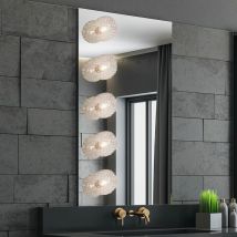 Etc-shop - Lampada da parete lampada da parete lampada da specchio lampada da camera da letto corridoio, 5 luci, rete metallica trasparente, 5