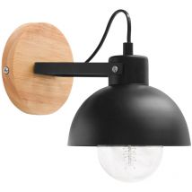 Privatefloor - Lampada da Parete - Stile Scandinavo - Metallo e Legno - Syla