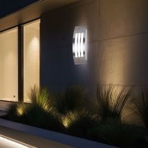 Lampada da parete per esterni Lampada da giardino per terrazze Faretto argento IP44 Rabalux 8410