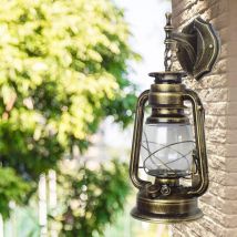 Lampada da parete per esterni, stile retrò, in bronzo, per corridoi, ristoranti, hotel