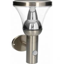 Bastide Lampada da parete solare 6W 600lm Rilevatore di movimento - Acciaio inossidabile Arlux Lighting
