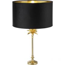 Lampada Da Scrivania Contemporanea Palma Metallo Ottone E Nero 1 Luce E27