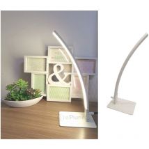 Lampada da scrivania led 5w bianco lineare curvo design moderno luce naturale lume per comodino tavolo