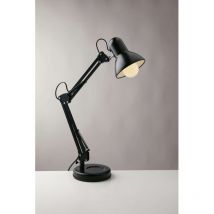 Lampada da lettura architetto in metallo nero con braccio e diffusore orientabili - Nero