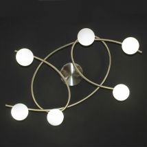 Plafoniera 6 luci lotto nickel satinato cr 001-2195-6-053