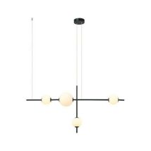 Lampada da soffitto a led Tetovo 18W 3000K, vetro, nero