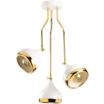 Lampada da soffitto - Bianco Oro, 50x50 x75