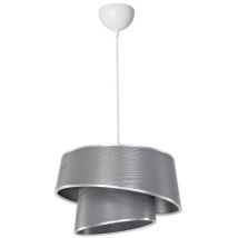 Lampada A Sospensione Con Paralume Grigio Effetto Legno Lima Mdl5132