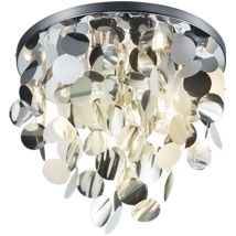 Design plafoniera soggiorno camera da letto illuminazione lampada a sospensione cromo argento Reality R60895031