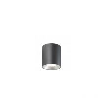 Iperbriko - Lampada da soffitto in alluminio pressofuso, diffusore in vetro trasparente, consumo 12W, flusso luminoso 1040 lumen, luce calda grafite